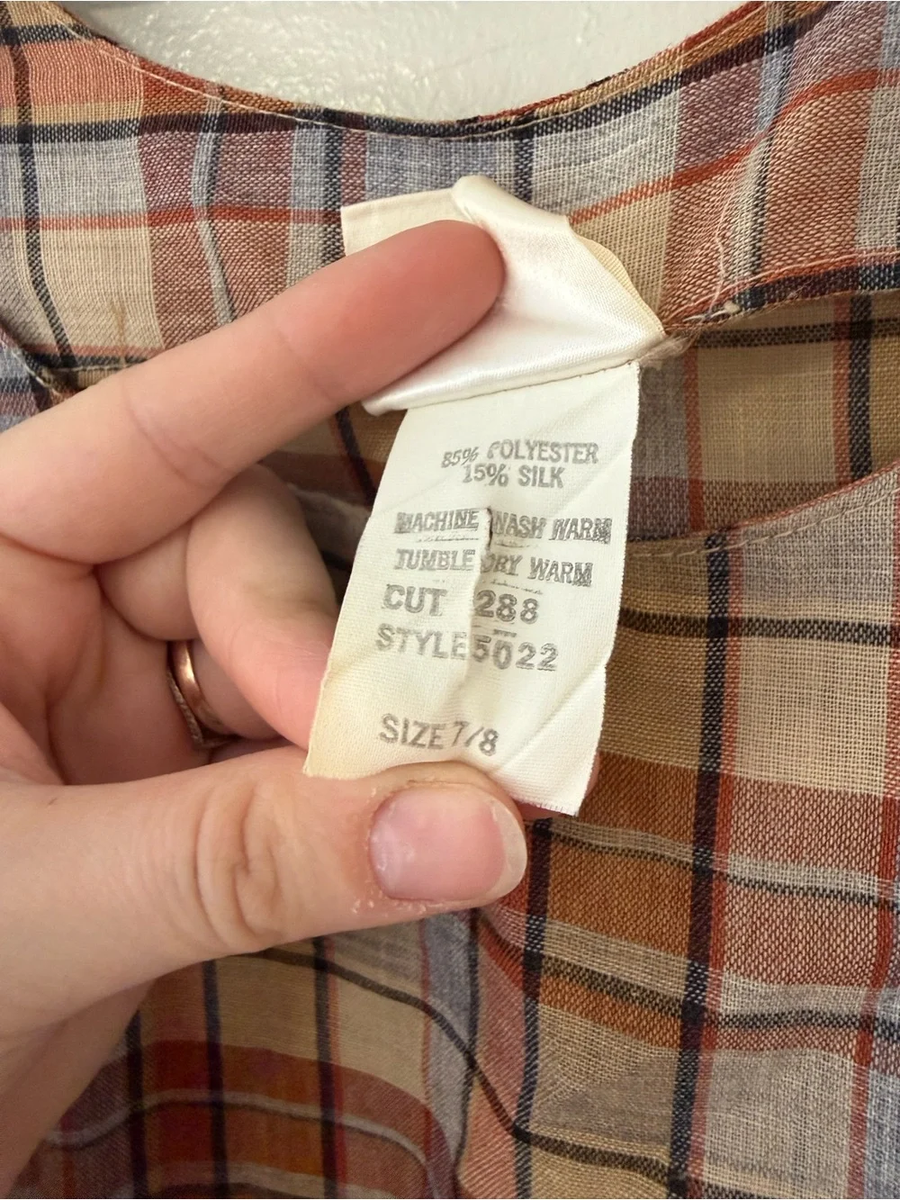 Vintage Y2K Plaid Tiered Midi Dress Size 7/8 Fairygrunge Whimsical Boho - Picture 3 of 11